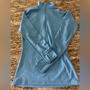 Nike Women's Blue Quarter-Zip Dri-FIT Pullover